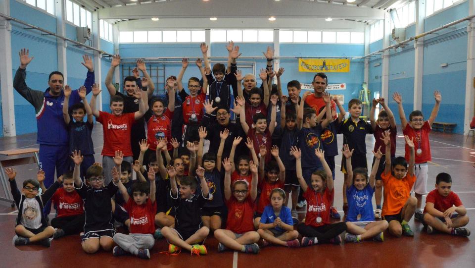 Tutti i partecipanti all'edizione 2017 del Trofeo Teverino Ping Pong Kids 2017 (Foto Luciano Saiu)