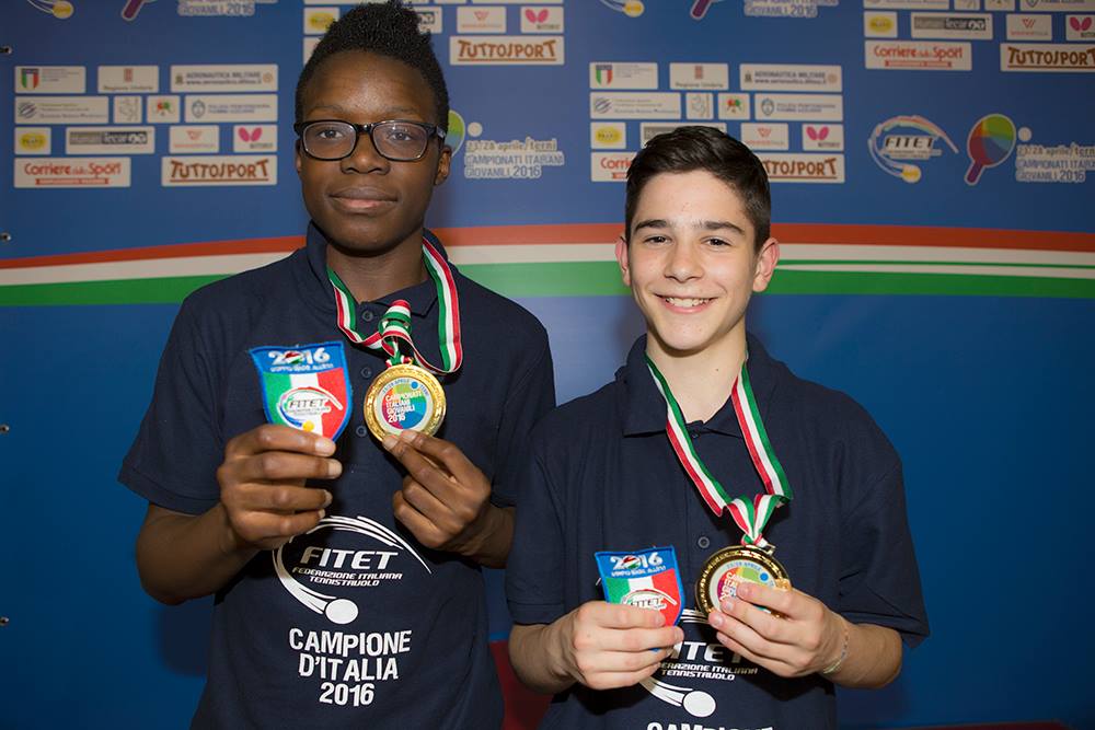 Oyebode e Rossi oro nel doppio maschile Allievi (Foto Fitet)