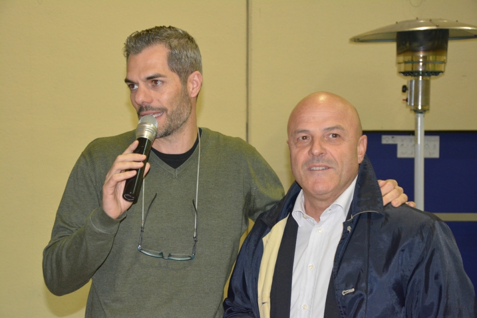 Carrucciu con il presidente del Cip Sardegna Paolo Poddighe (Foto Riccardo Delpin)