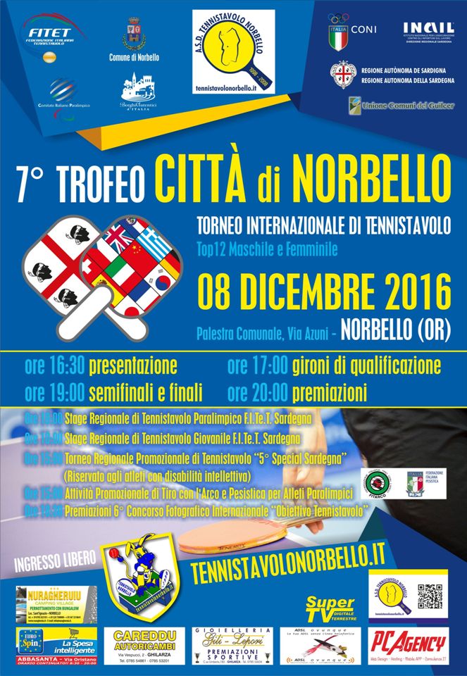 Locandina 7° Trofeo Città di Norbello - 08 Dic. 2016 Web