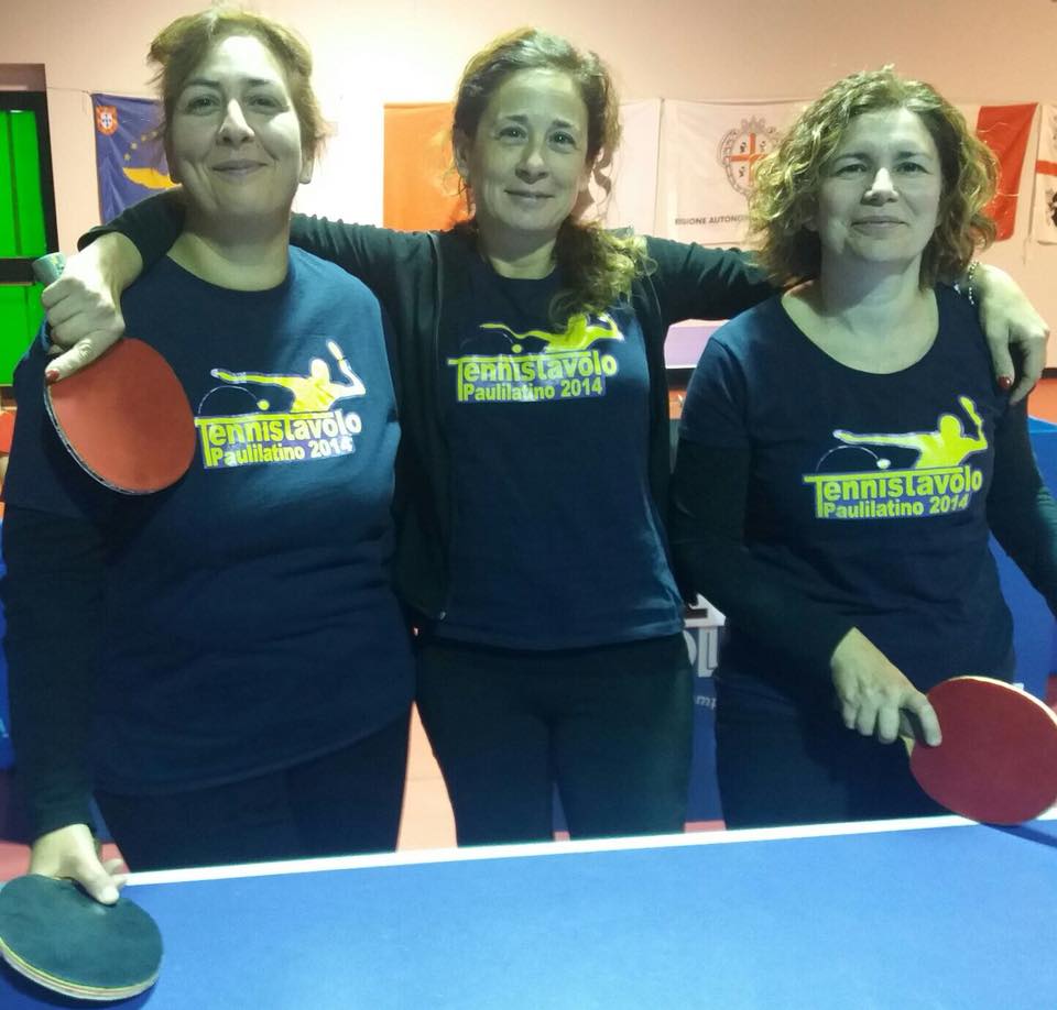 Il trio di c femminile del Tennistavolo Paulilatino 2014